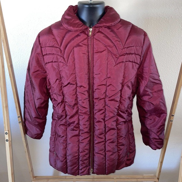 Vintage COMFY Goose Down Puffer Western Rancher Ski Coat Jacket USA Mens M? - Picture 1 of 9